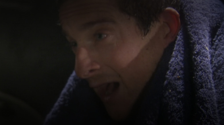 bear grylls crying after storm